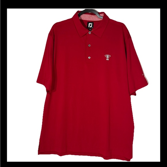 FootJoy FJ Red Polo Golf Shirt Performance Men's XL - Picture 1 of 7